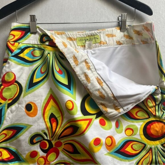 Loudmouth Golf Skort Shagadelic Black Size 6 Classic Cotton Skirt - Picture 5 of 8